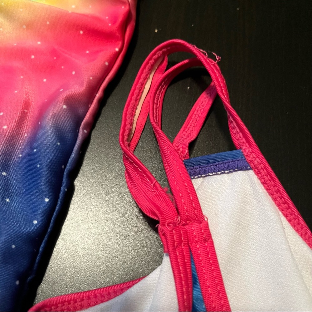 Set of two Jojo Siwa Rainbow One Piece Bathing Suits, Size 5-6 and 10-12 - Picture 5 of 9